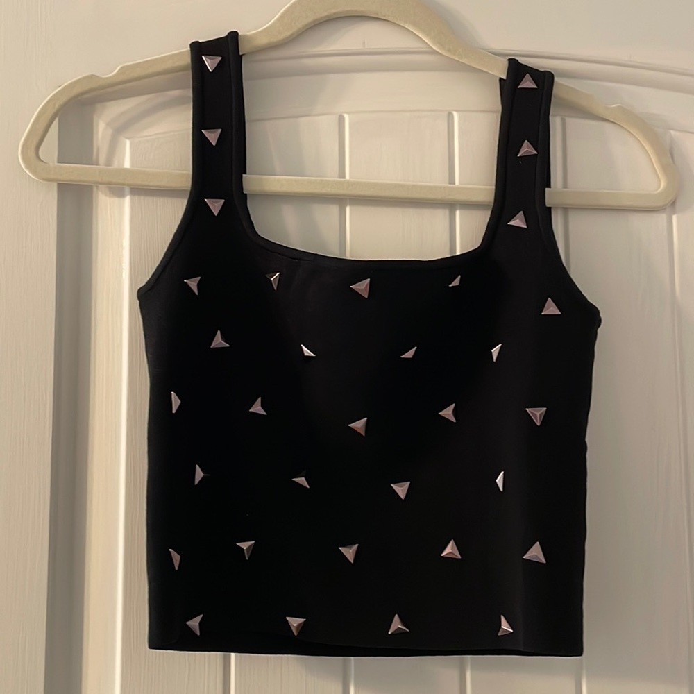Zara black crop top